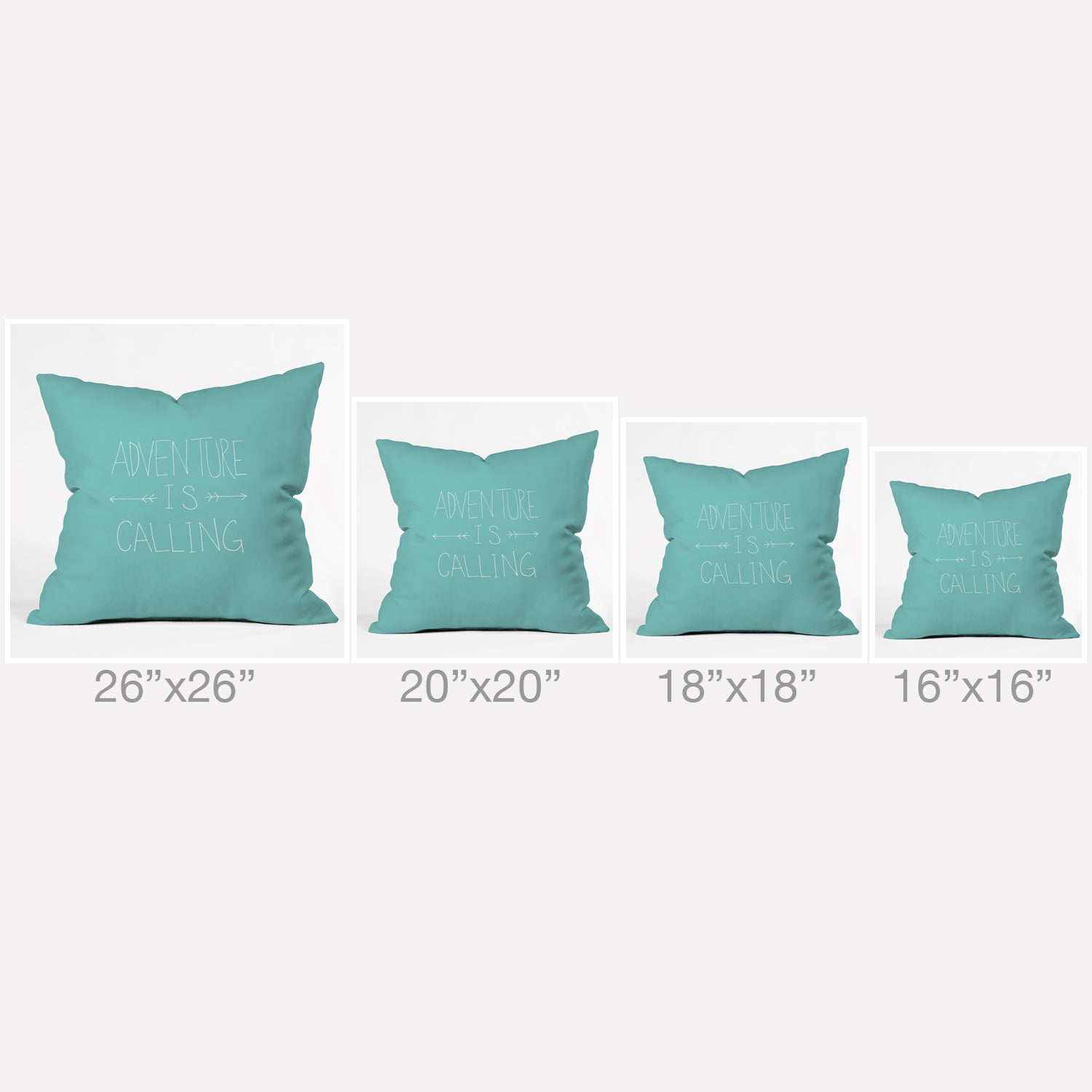 Leah Flores Adventure Typography Throw Pillow