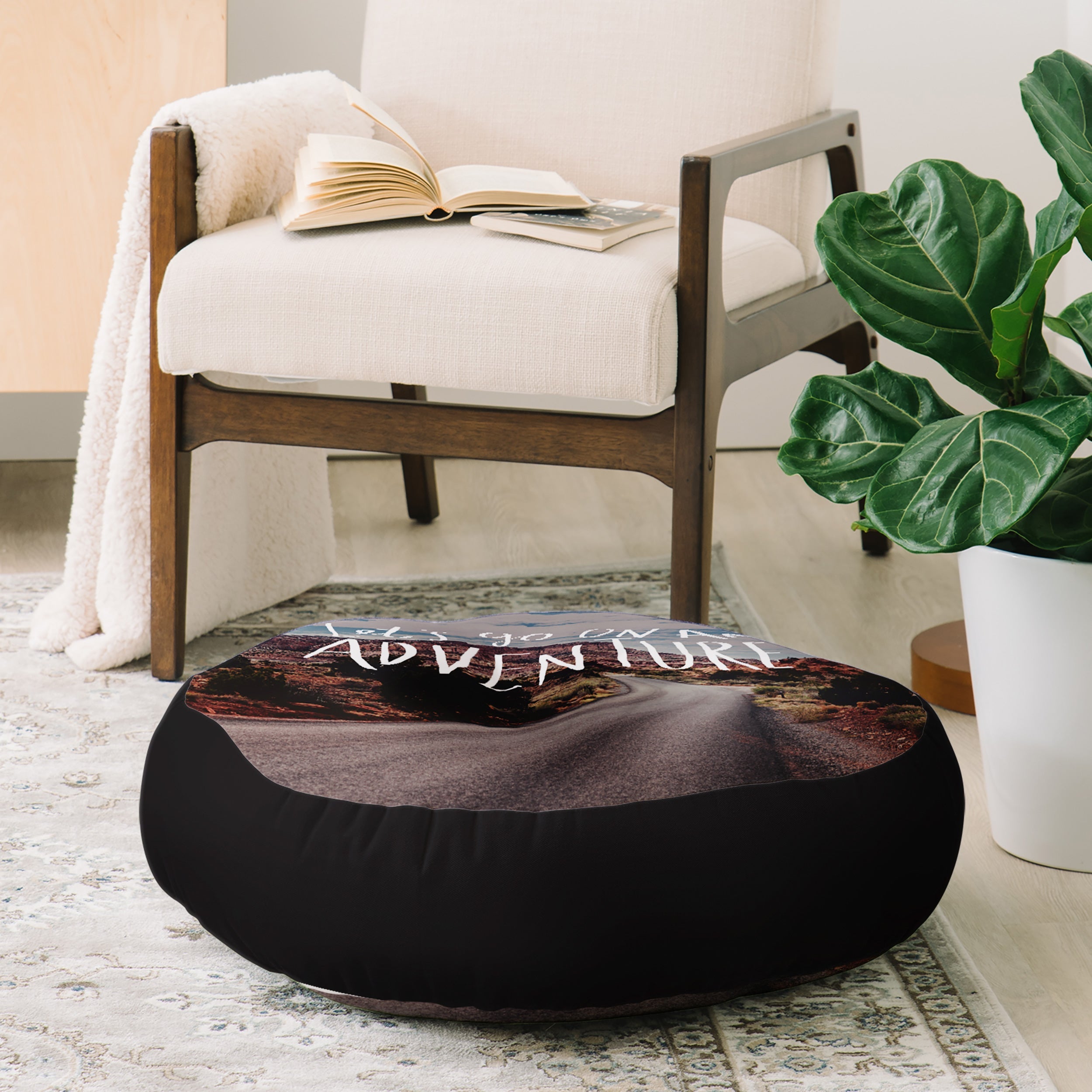 Leah Flores Adventure Utah Floor Pillow Round