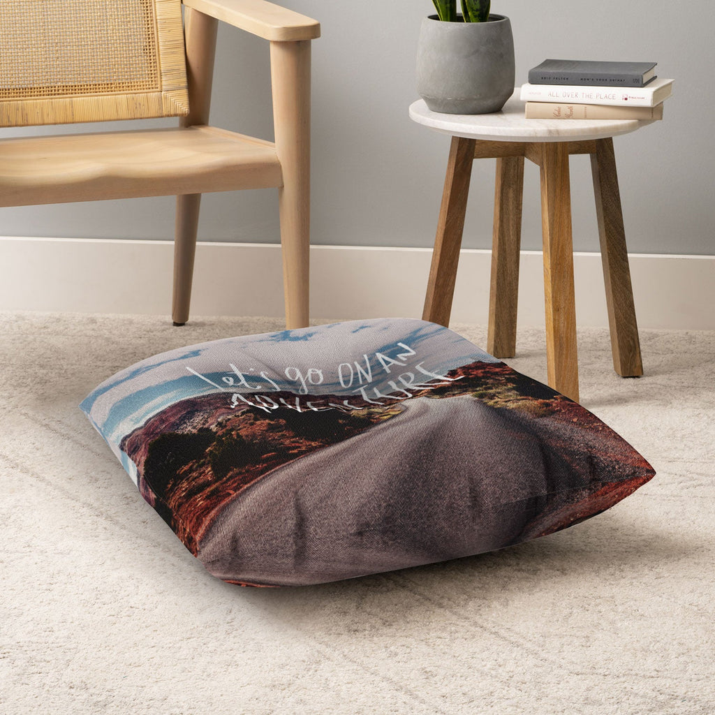 Leah Flores Adventure Utah Floor Pillow Square