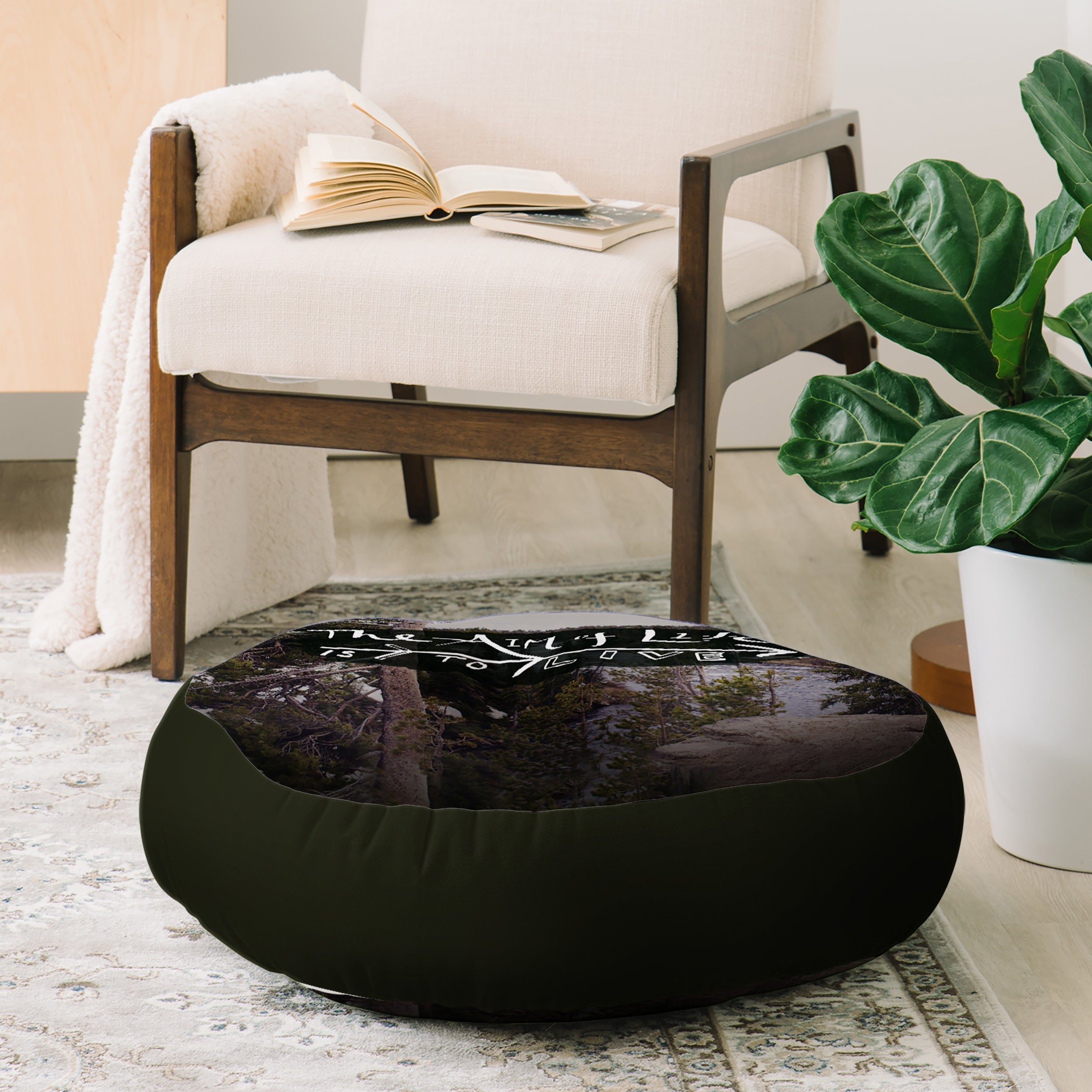 Leah Flores Aim Of Life X Wyoming Floor Pillow Round