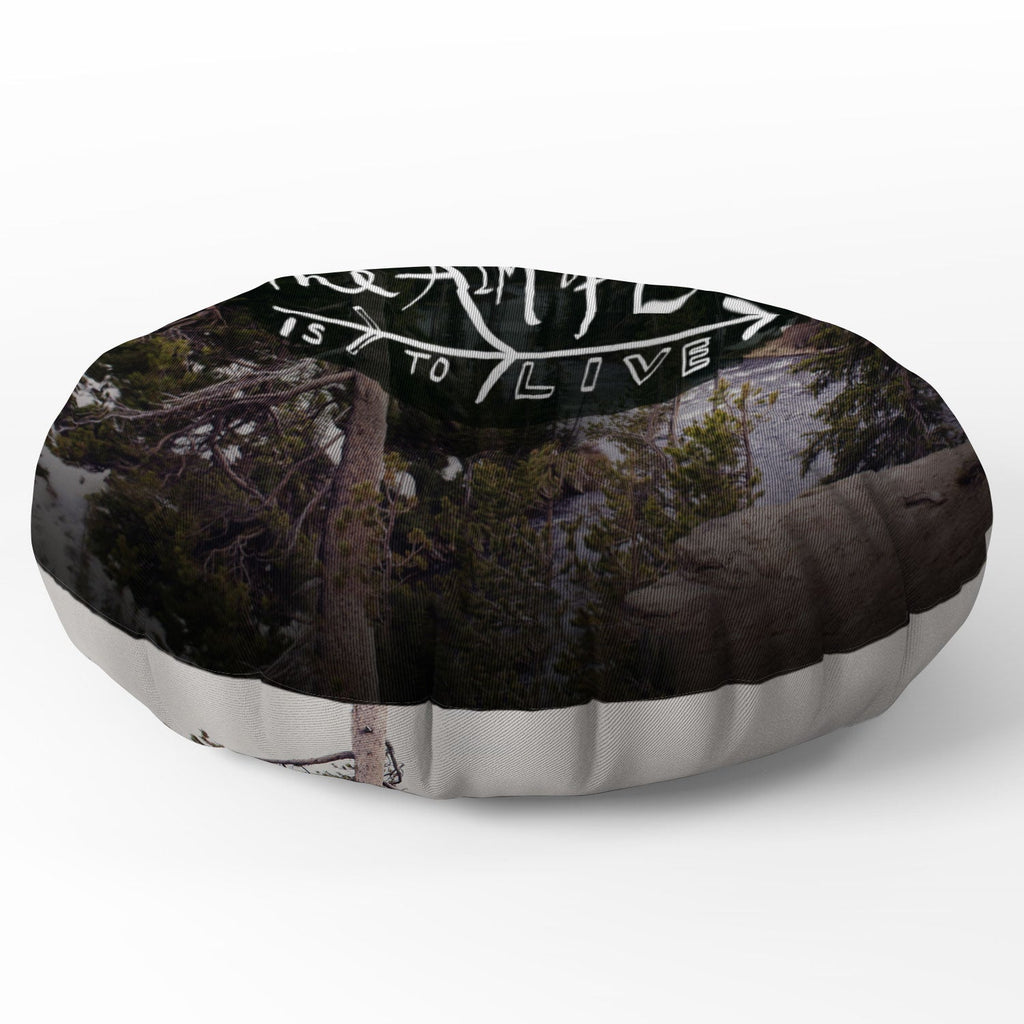 Leah Flores Aim Of Life X Wyoming Floor Pillow Round