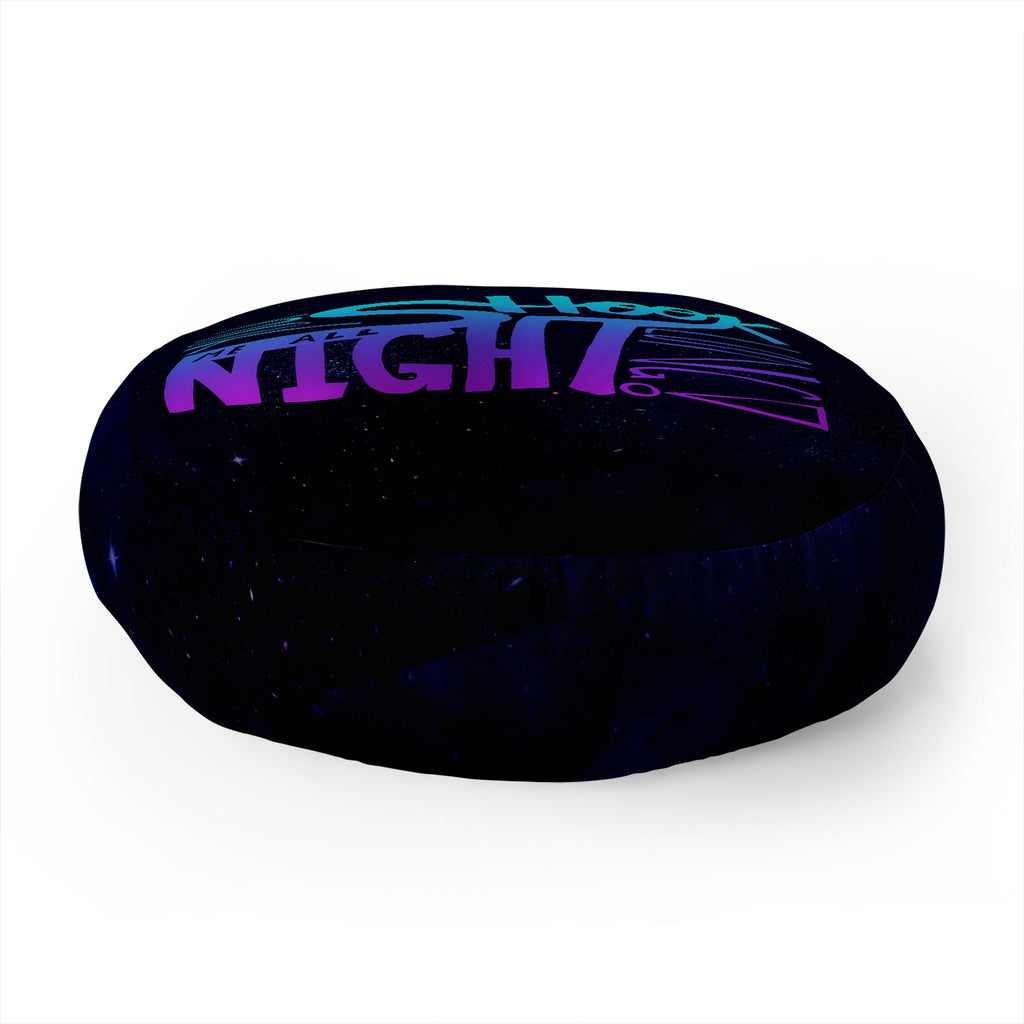 Leah Flores All Night Long Floor Pillow Round
