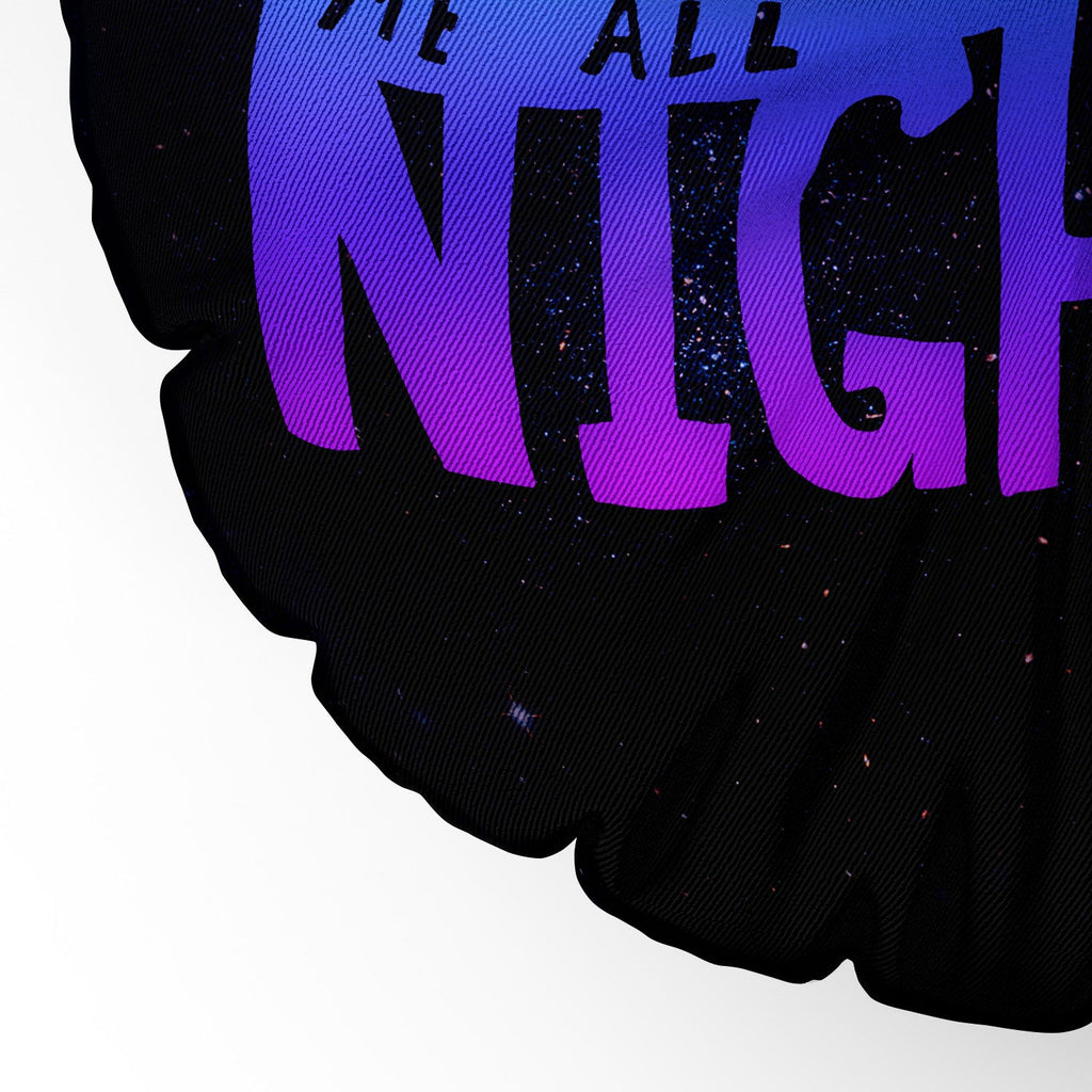 Leah Flores All Night Long Floor Pillow Round