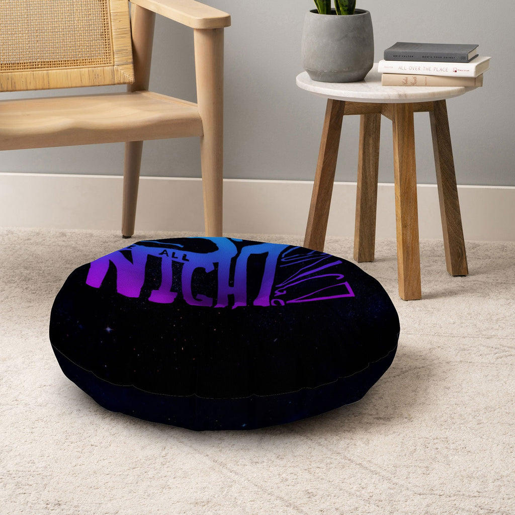 Leah Flores All Night Long Floor Pillow Round