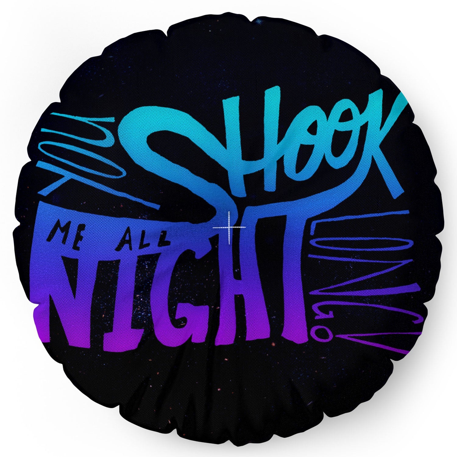 Leah Flores All Night Long Floor Pillow Round