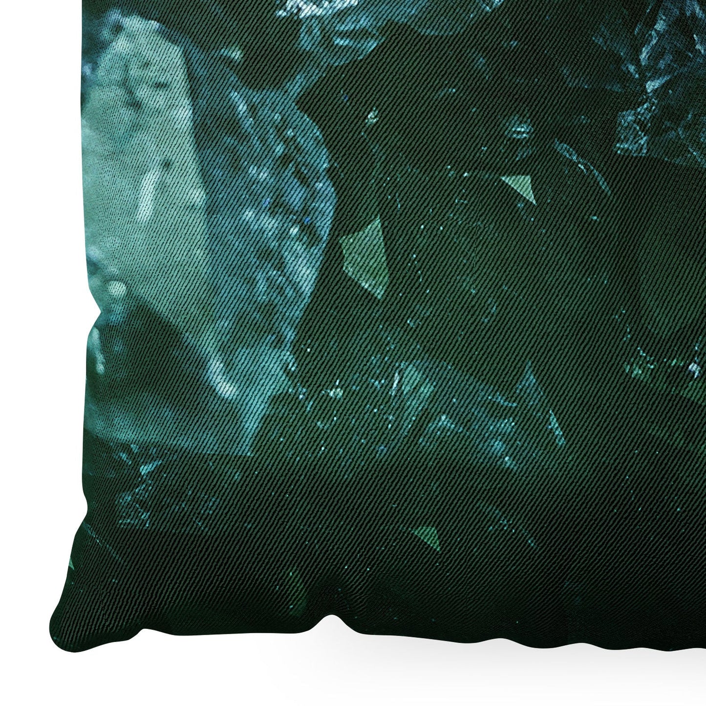 Leah Flores Aquamarine Gemstone Floor Pillow Square