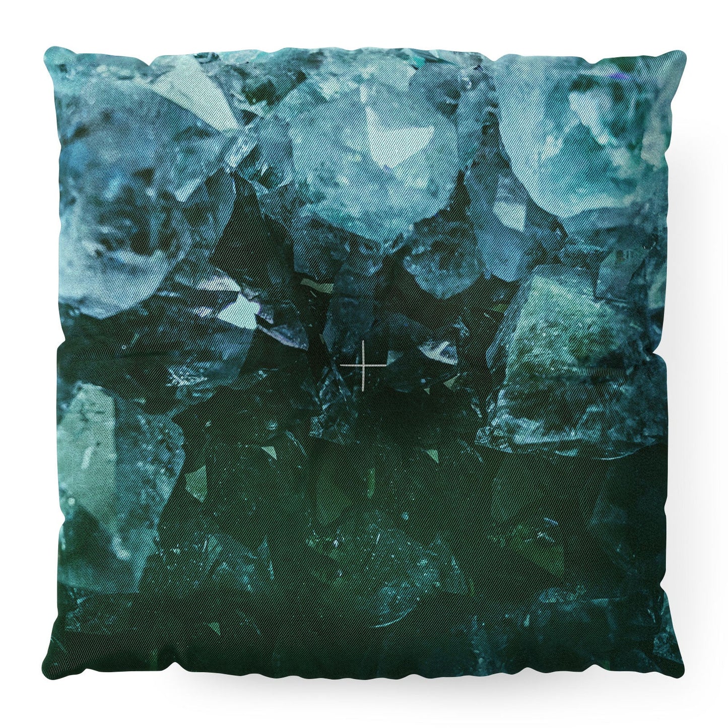 Leah Flores Aquamarine Gemstone Floor Pillow Square