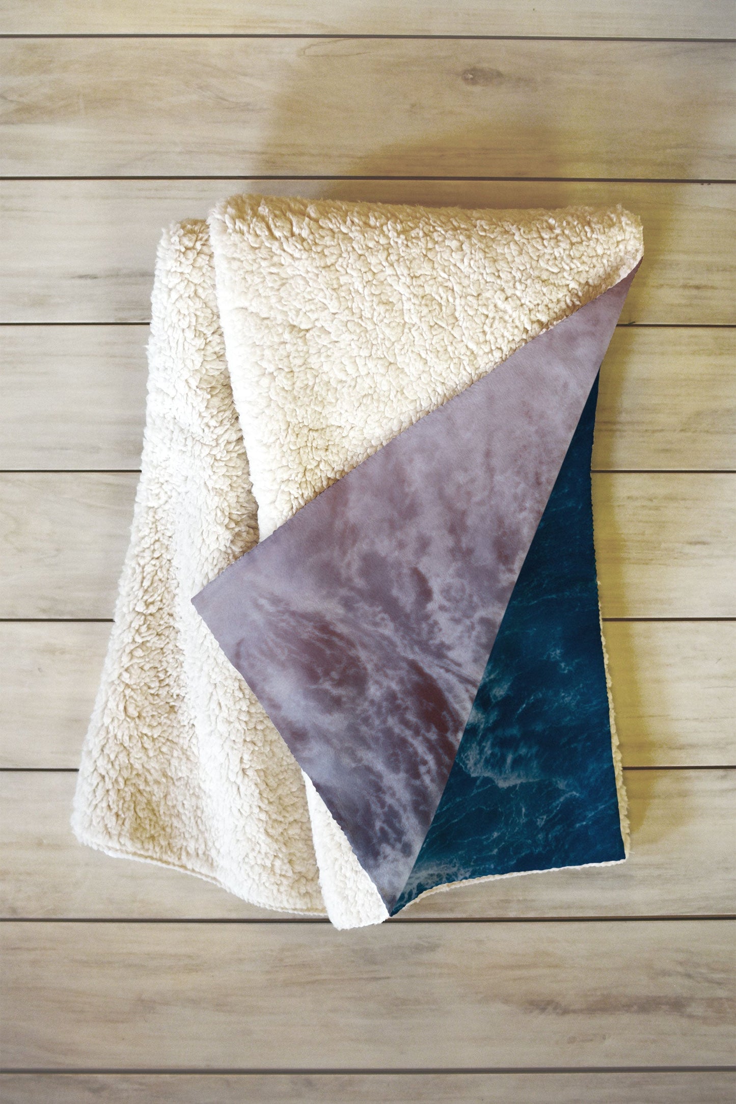 Leah Flores Big Sur Waves Fleece Throw Blanket