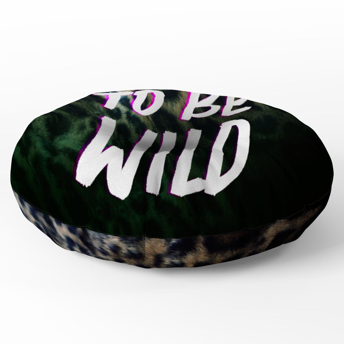 Leah Flores Born To Be Wild Floor Pillow Round
