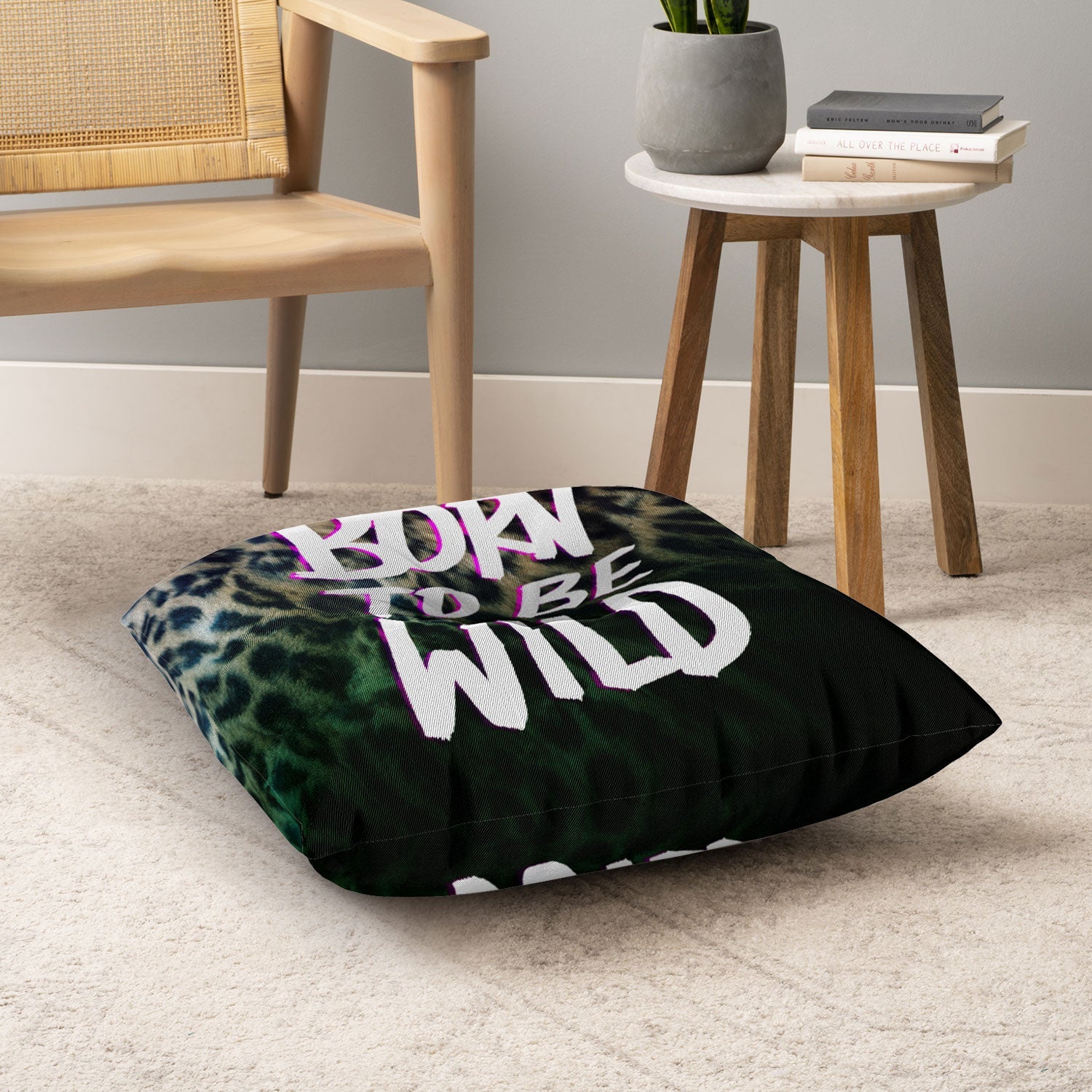 Leah Flores Born To Be Wild Floor Pillow Square
