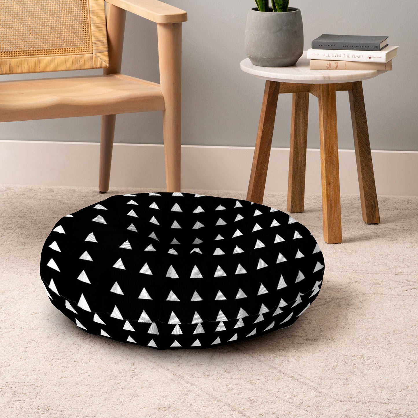 Leah Flores Classic Confetti Floor Pillow Round