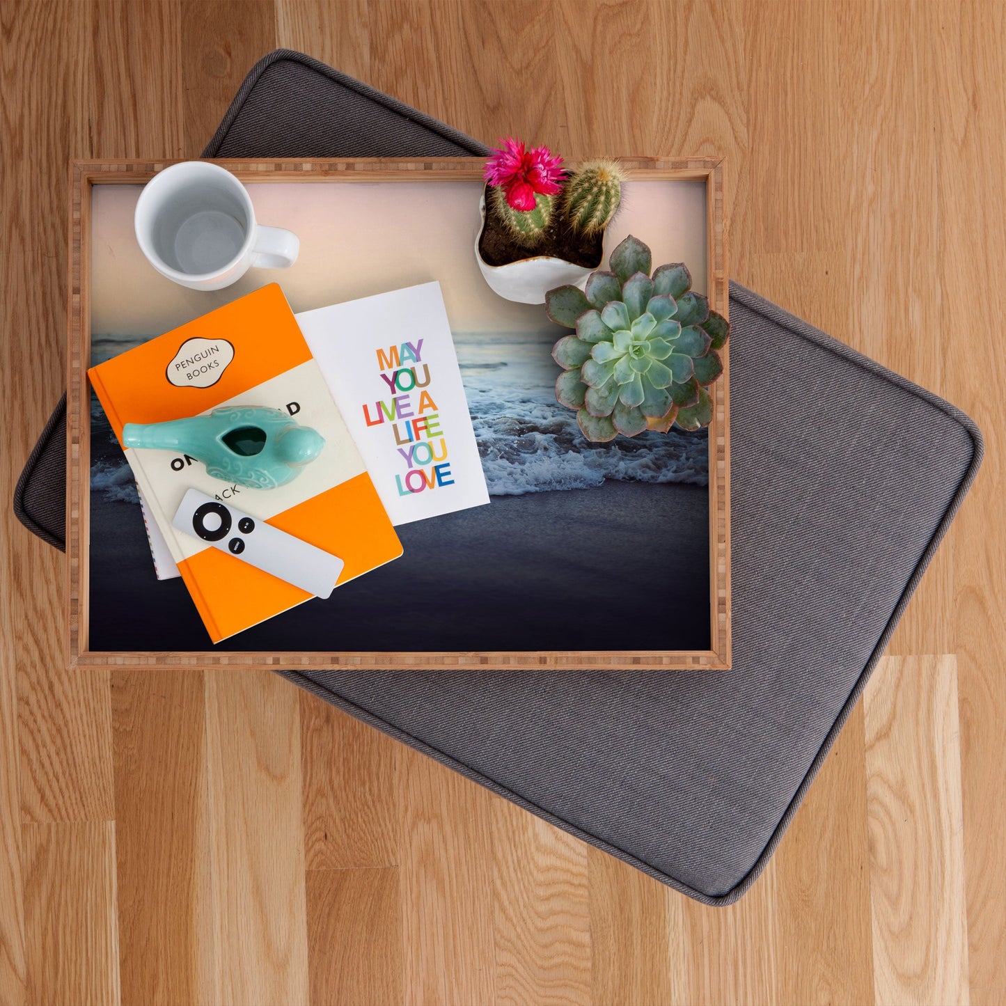 Leah Flores Crash Into Me Rectangular Tray