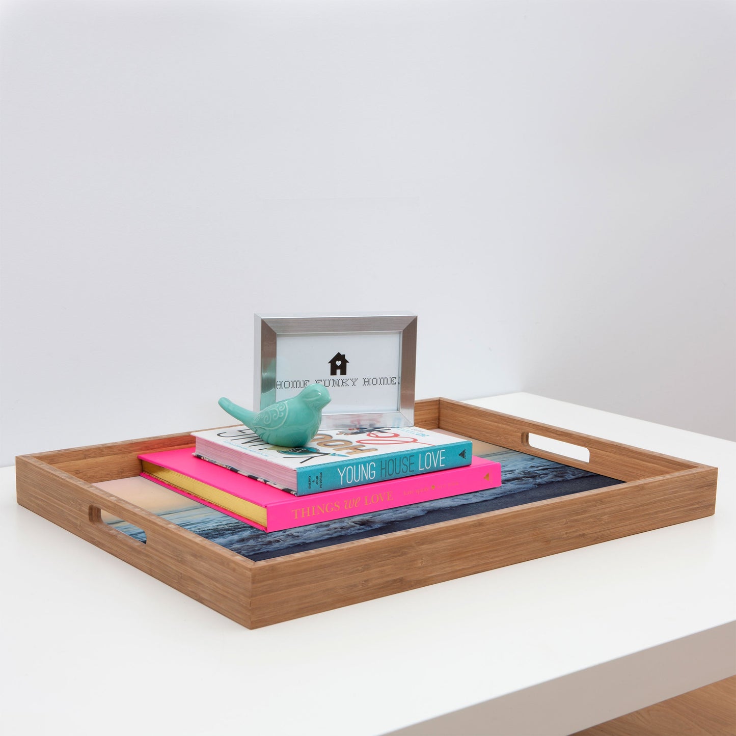 Leah Flores Crash Into Me Rectangular Tray