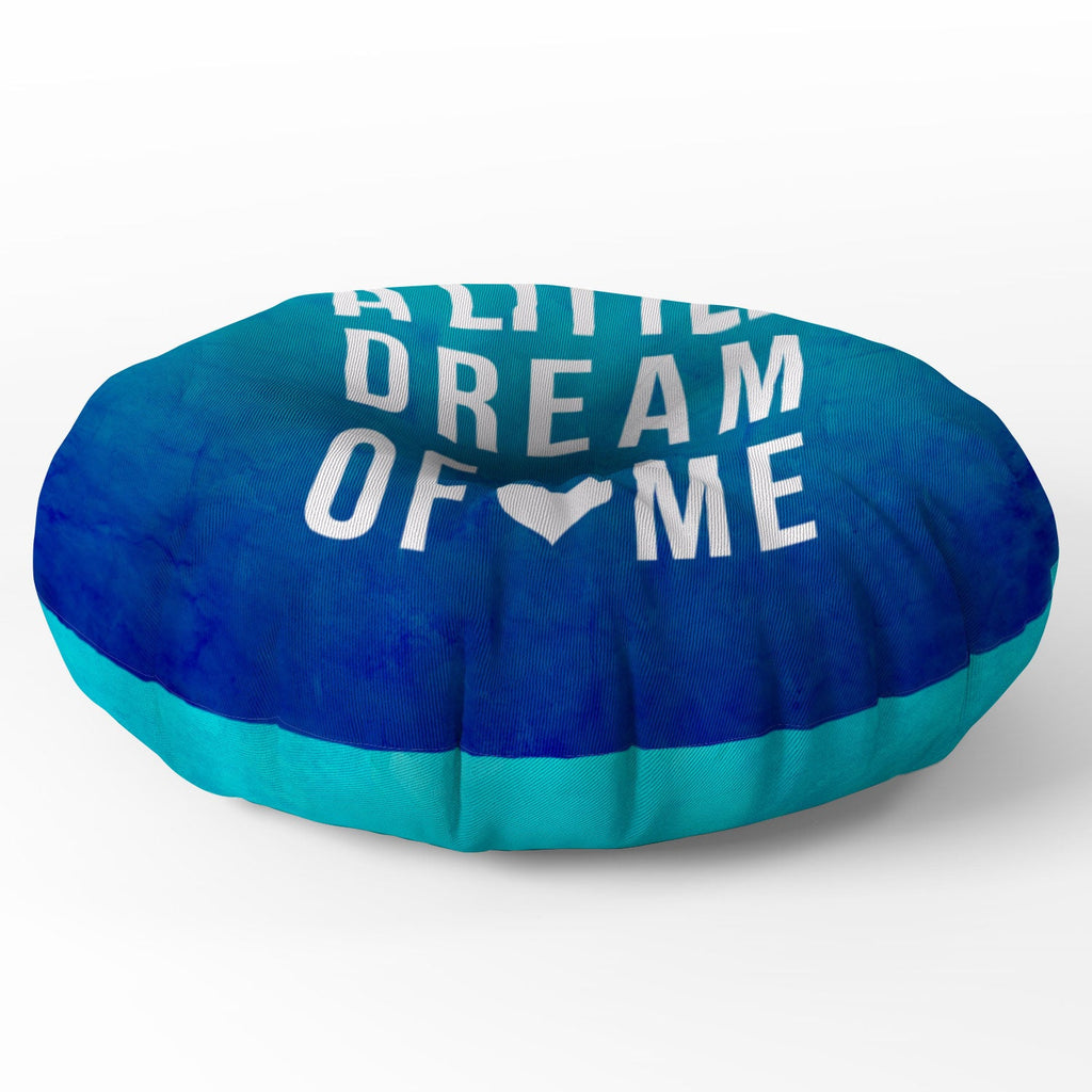 Leah Flores Dream Blue Floor Pillow Round