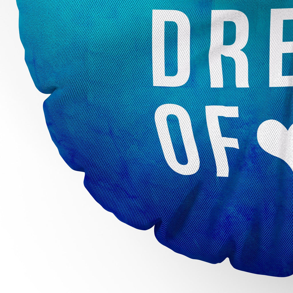 Leah Flores Dream Blue Floor Pillow Round