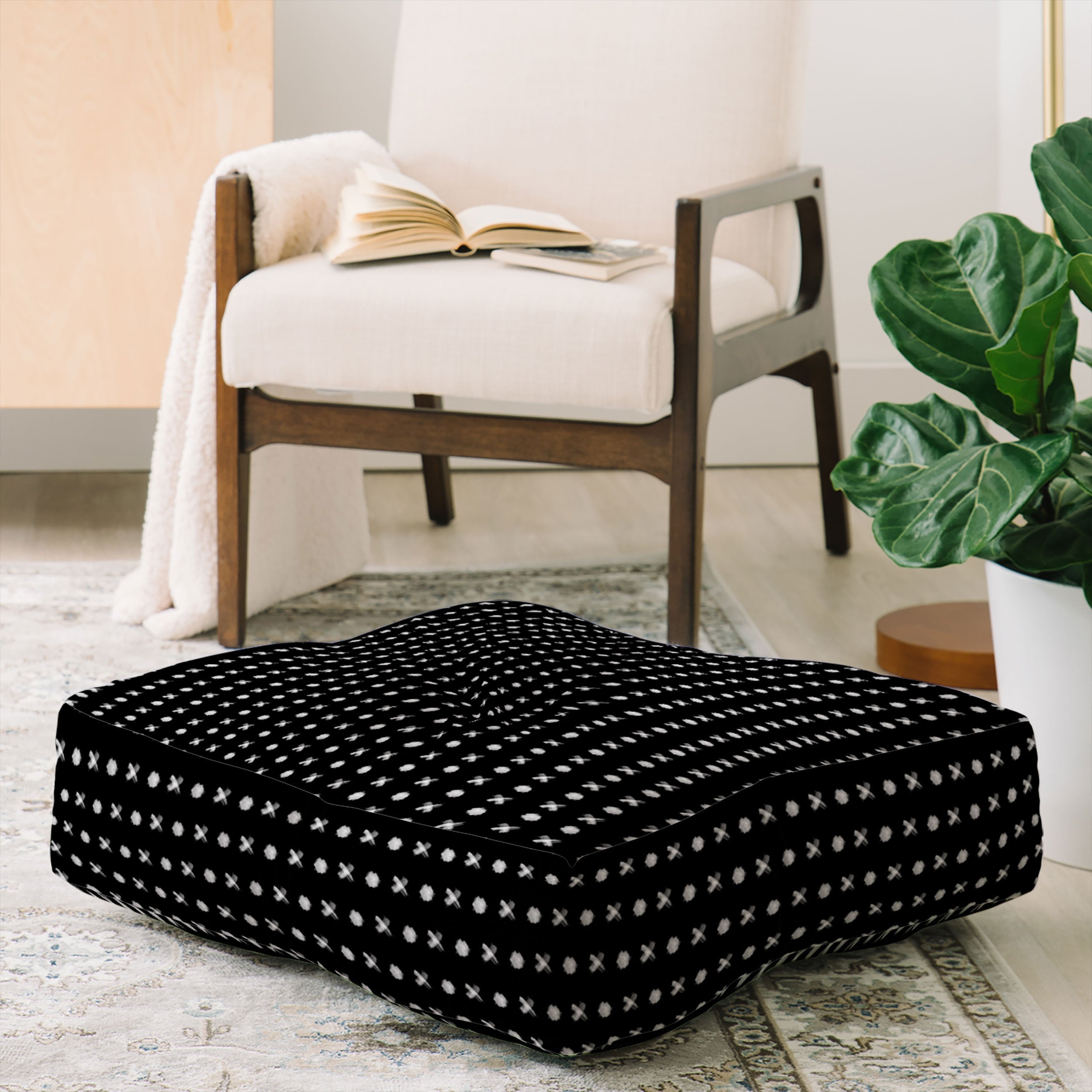 Leah Flores ExOh Floor Pillow Square