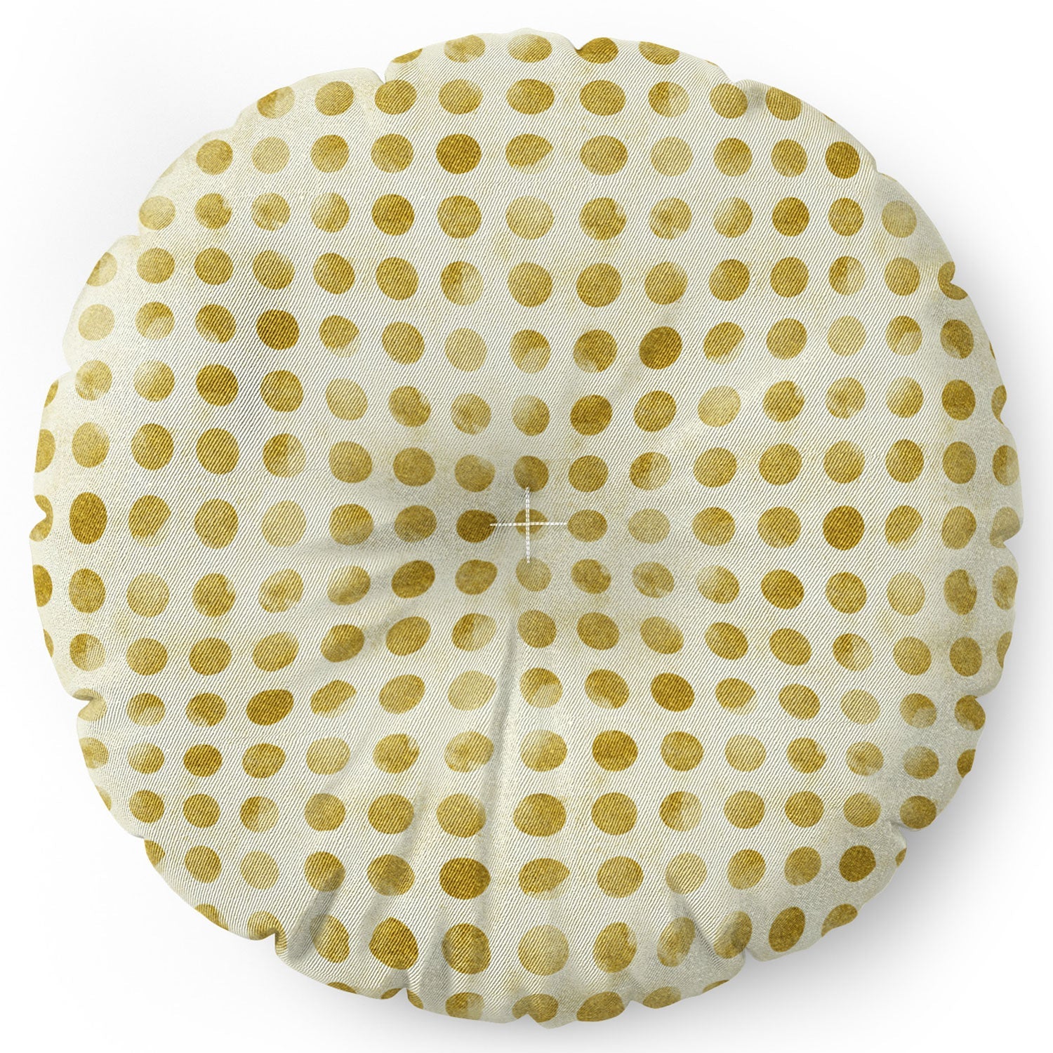 Leah Flores Gold Confetti Floor Pillow Round