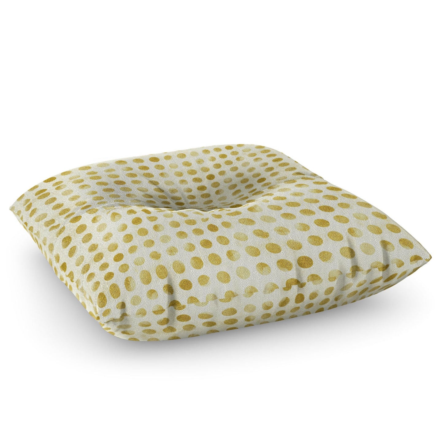 Leah Flores Gold Confetti Floor Pillow Square