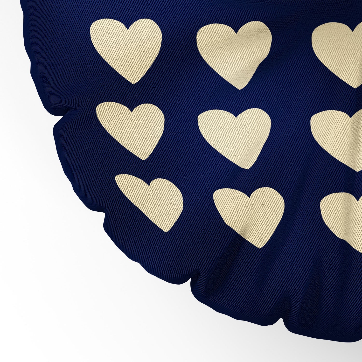 Leah Flores Gold Heart Floor Pillow Round