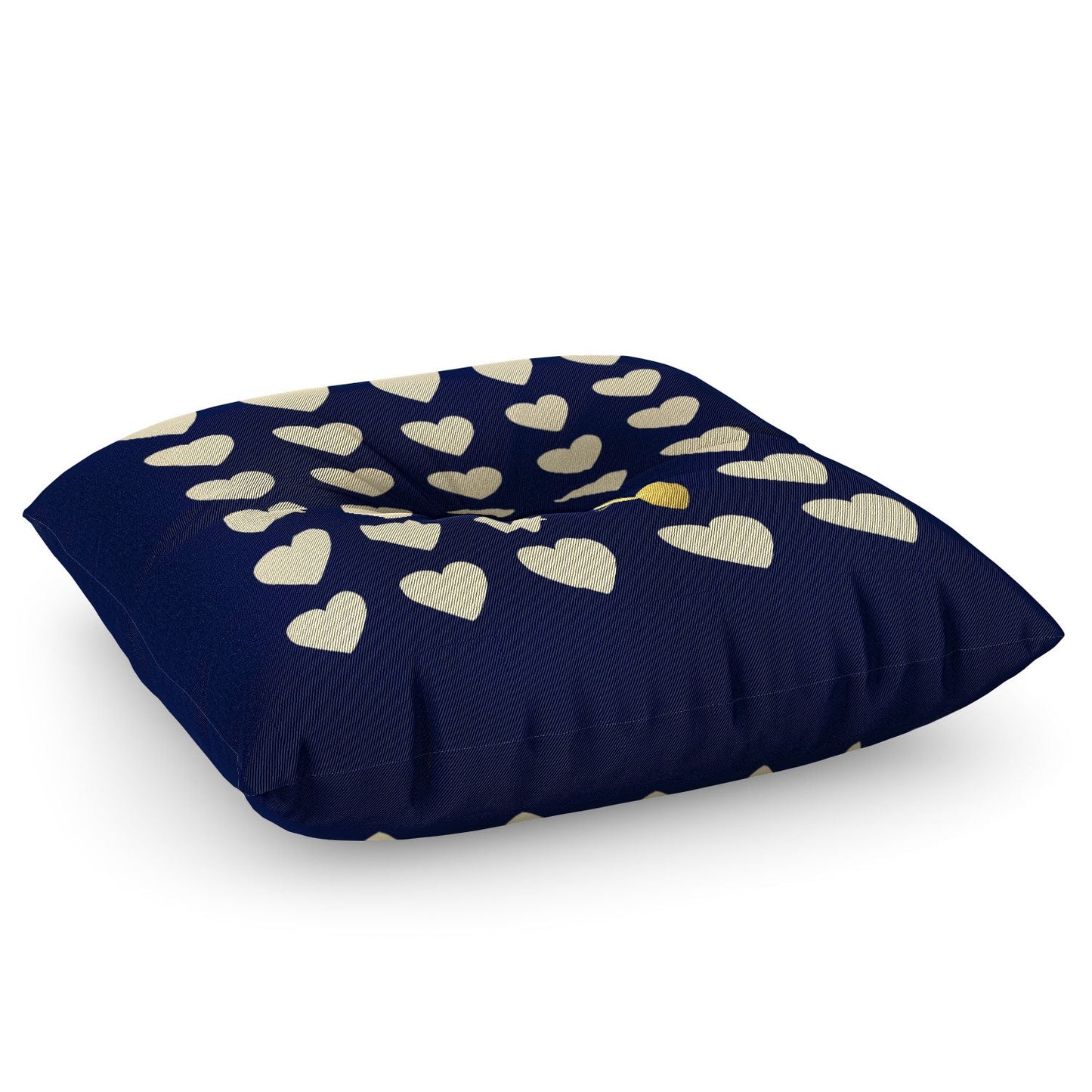 Leah Flores Gold Heart Floor Pillow Square