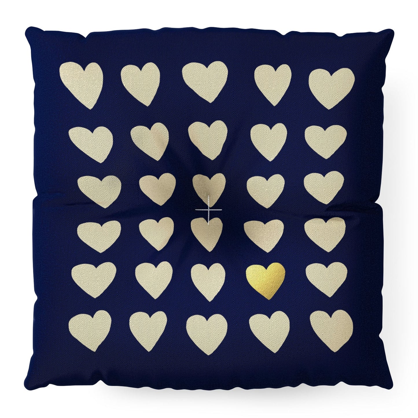 Leah Flores Gold Heart Floor Pillow Square