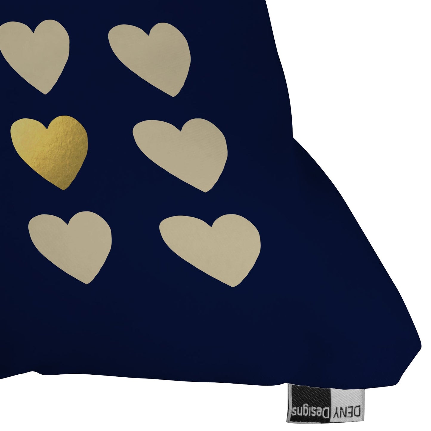Leah Flores Gold Heart Throw Pillow