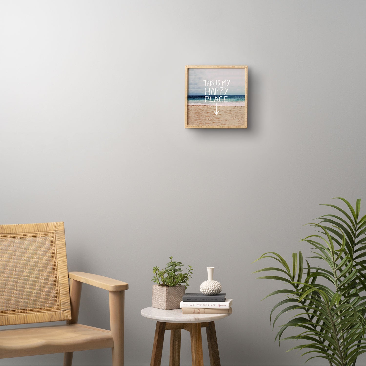 Leah Flores Happy Place X Beach Framed Wall Art