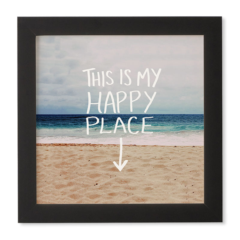Leah Flores Happy Place X Beach Framed Wall Art