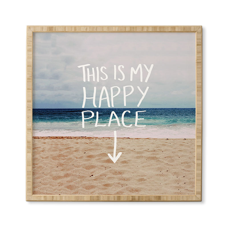 Leah Flores Happy Place X Beach Framed Wall Art
