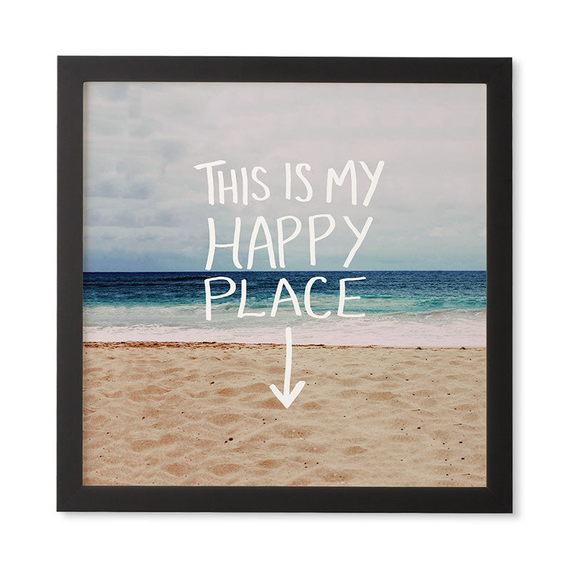 Leah Flores Happy Place X Beach Framed Wall Art