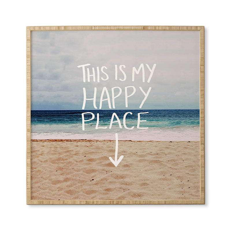 Leah Flores Happy Place X Beach Framed Wall Art
