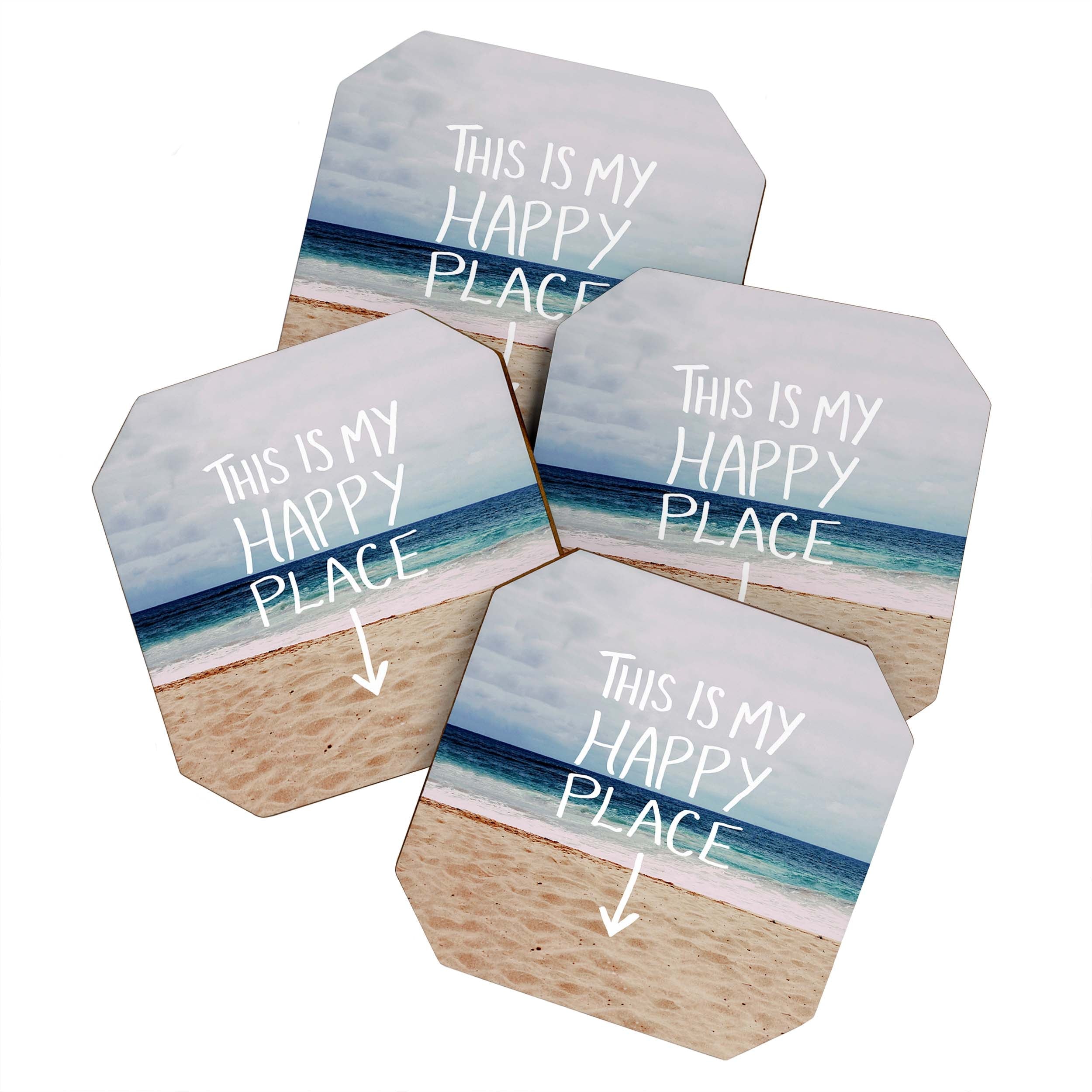 Leah Flores Happy Place X Beach Coaster Set