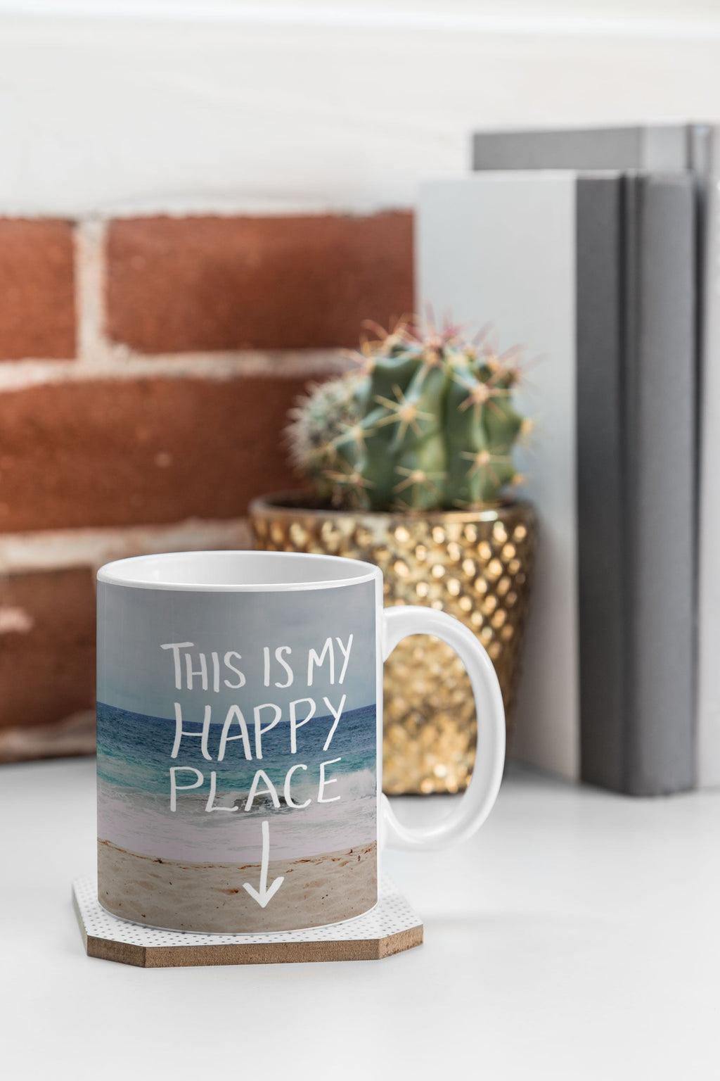 Leah Flores Happy Place X Beach Coffee Mug
