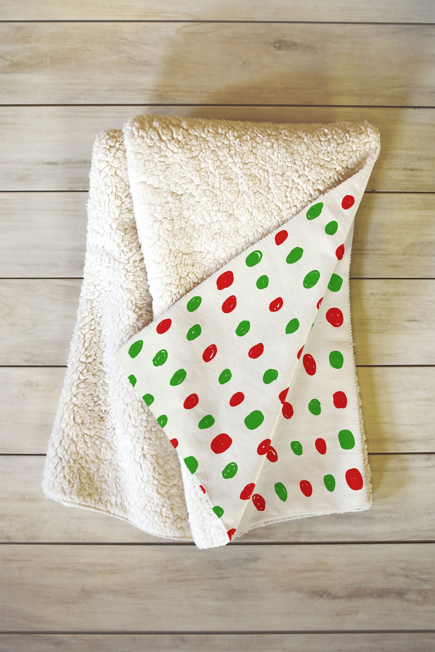 Leah Flores Holiday Polka Dots Fleece Throw Blanket