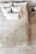 Leah Flores Holiday Polka Dots Fleece Throw Blanket