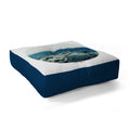Leah Flores Ocean Blue Floor Pillow Square