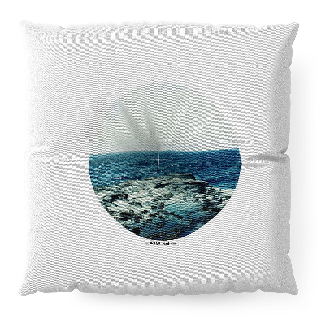 Leah Flores Ocean Blue Floor Pillow Square