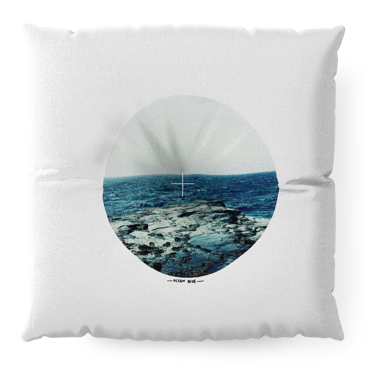 Leah Flores Ocean Blue Floor Pillow Square