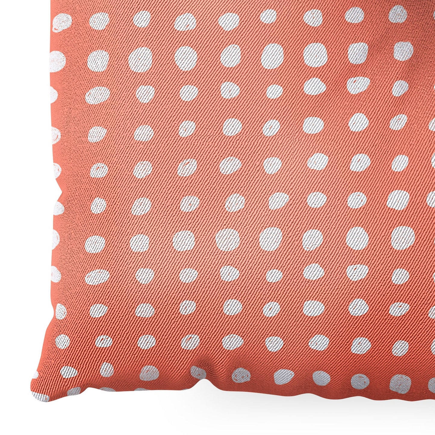 Leah Flores Peach Scribble Dots Floor Pillow Square