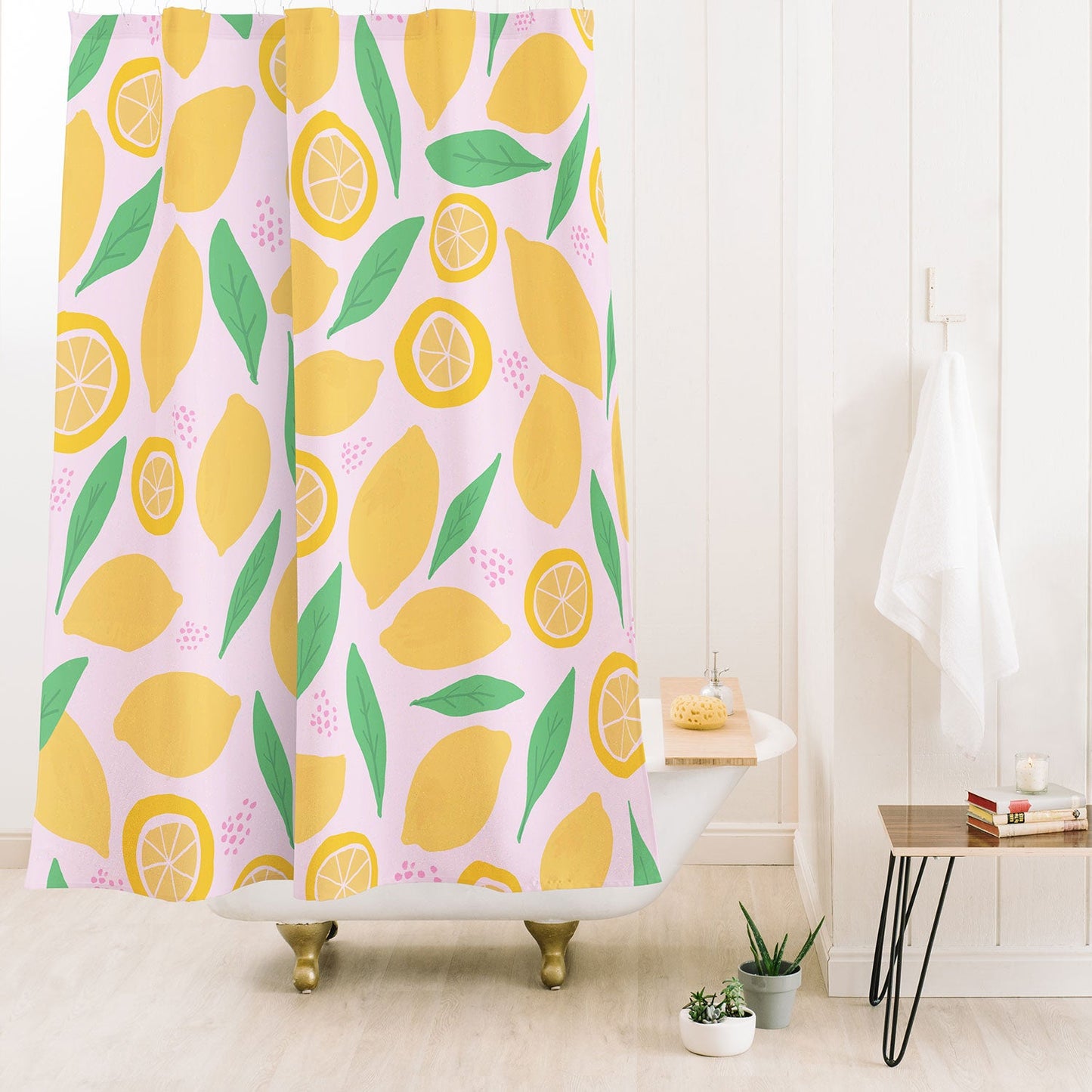 Leah Flores Pink Lemonade Pattern Shower Curtain