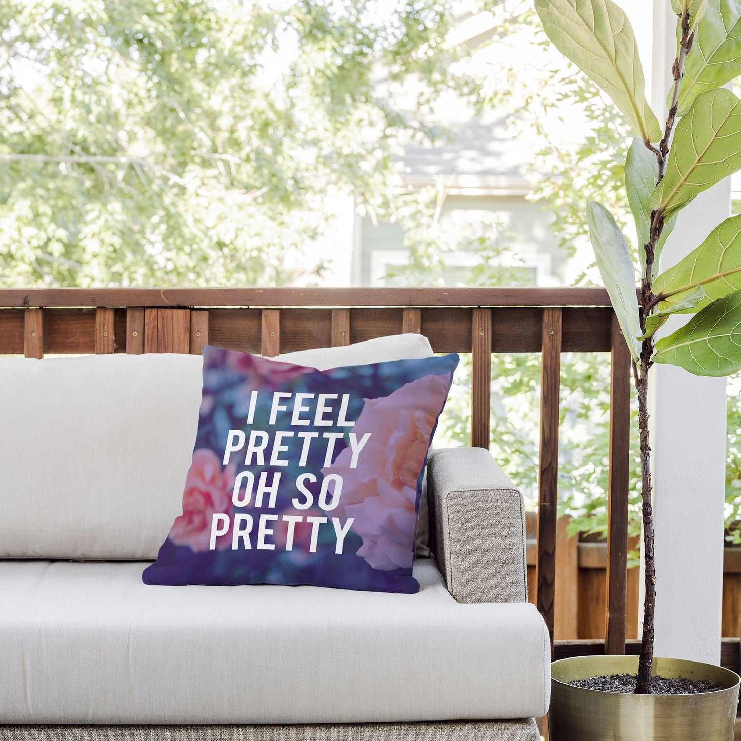 Leah Flores So Pretty Outdoor Throw Pillow