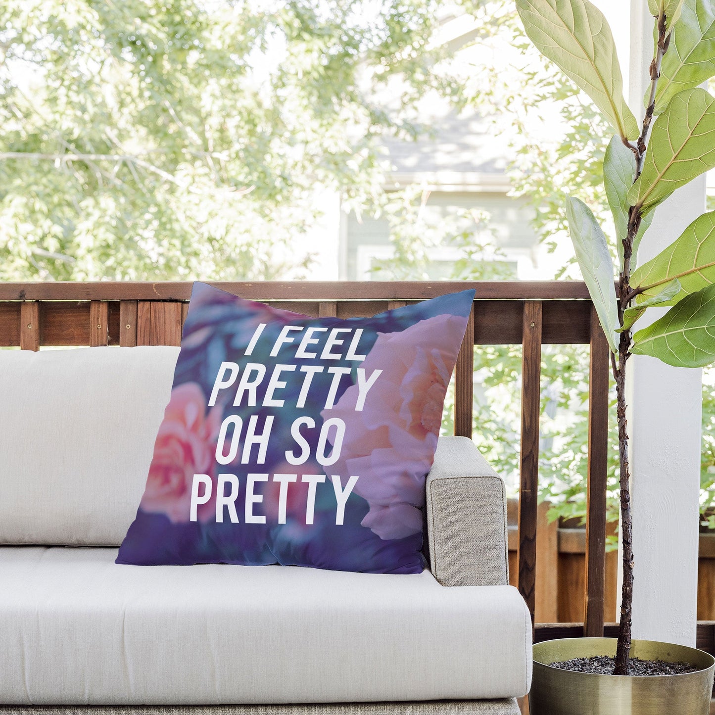 Leah Flores So Pretty Outdoor Throw Pillow