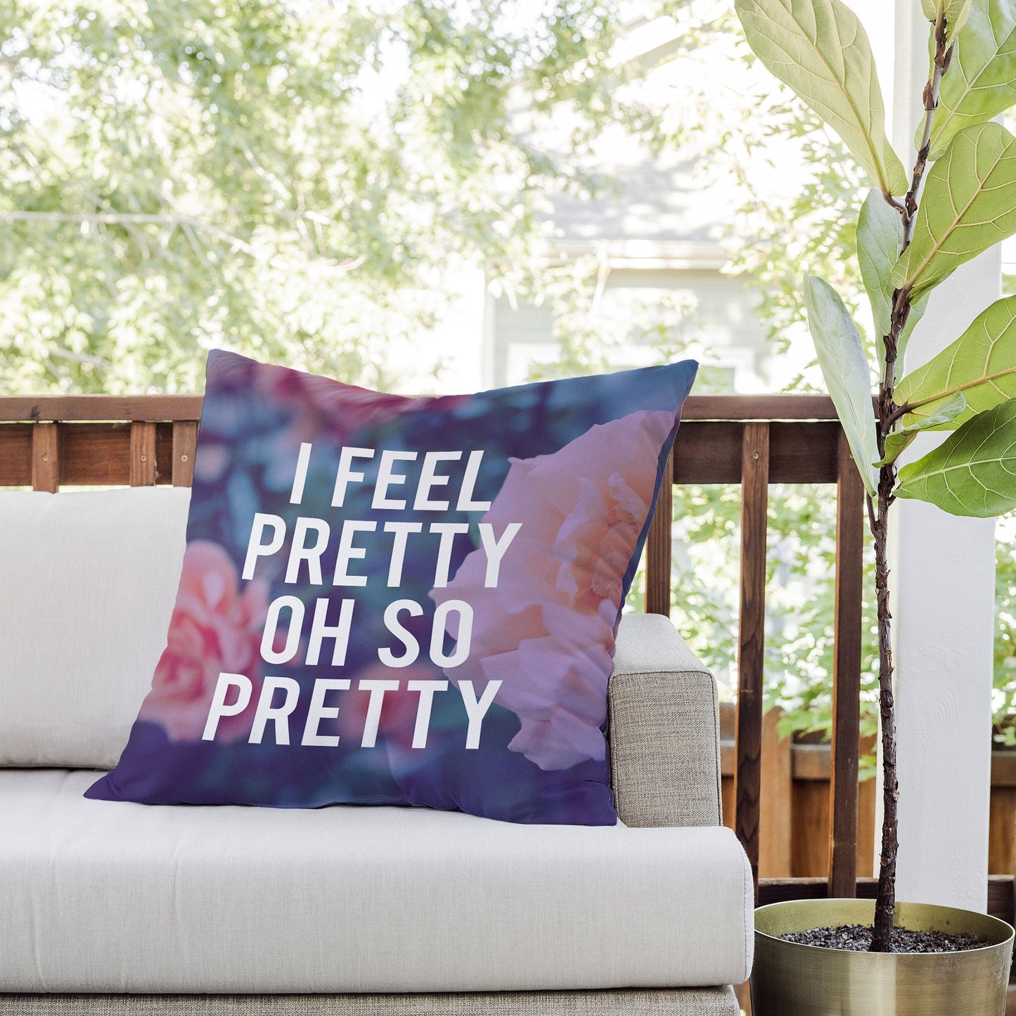Leah Flores So Pretty Outdoor Throw Pillow