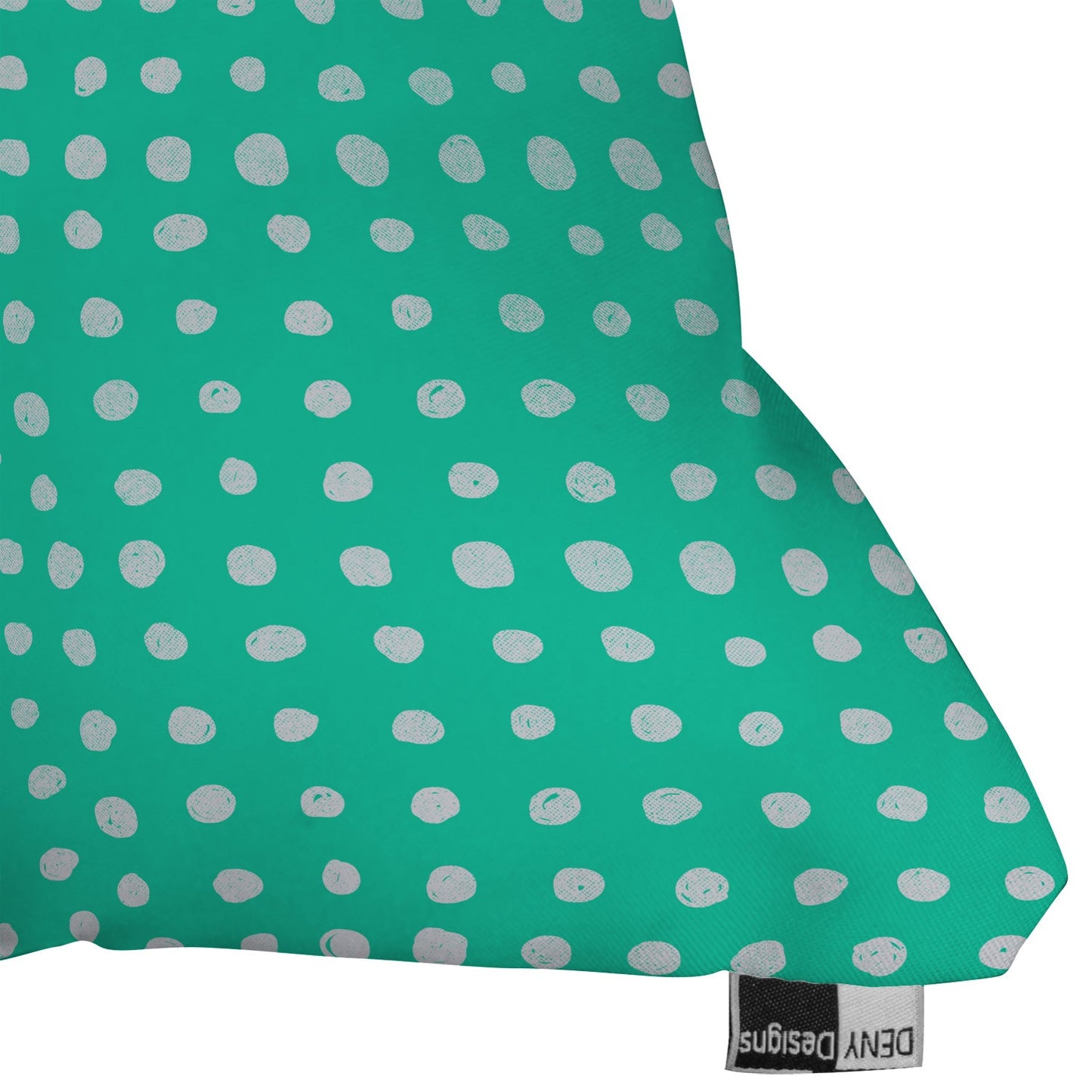 Leah Flores Turquoise Scribble Dots Throw Pillow
