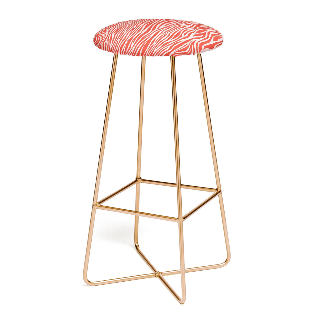 Avenie BR Red Zebra Stripe Bar Stool
