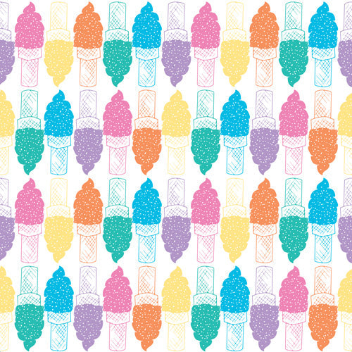 Leeana Benson Ice Cream Color Pattern Shower Curtain
