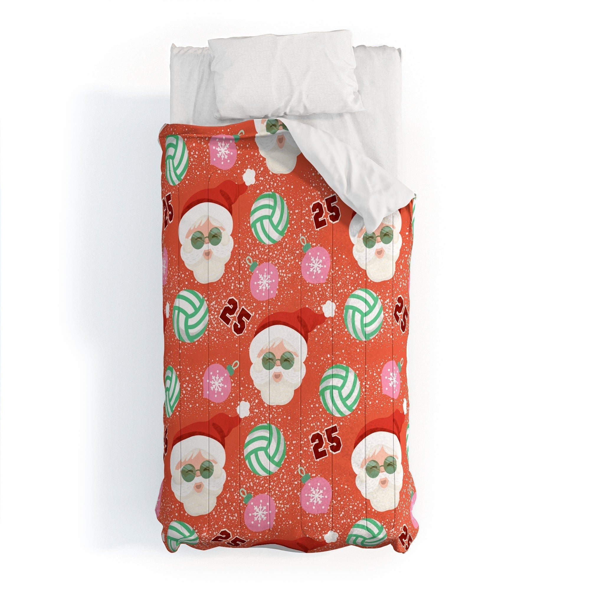 Design by Spark Sporty Volleyball Santa Comforter