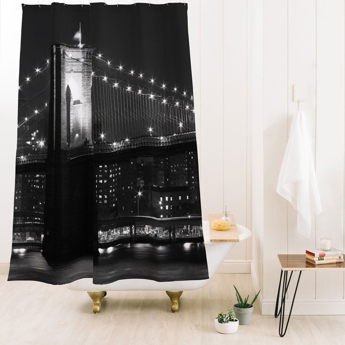 Leonidas Oxby Brooklyn Bridge 125 Shower Curtain