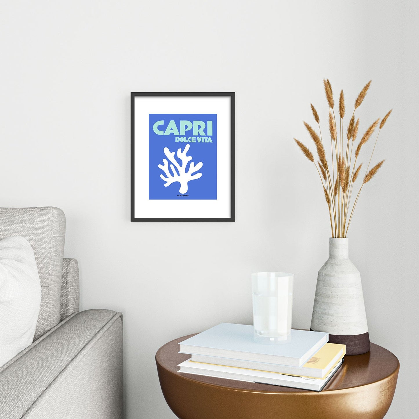 les muses capri dolce vita Metal Framed Art Print