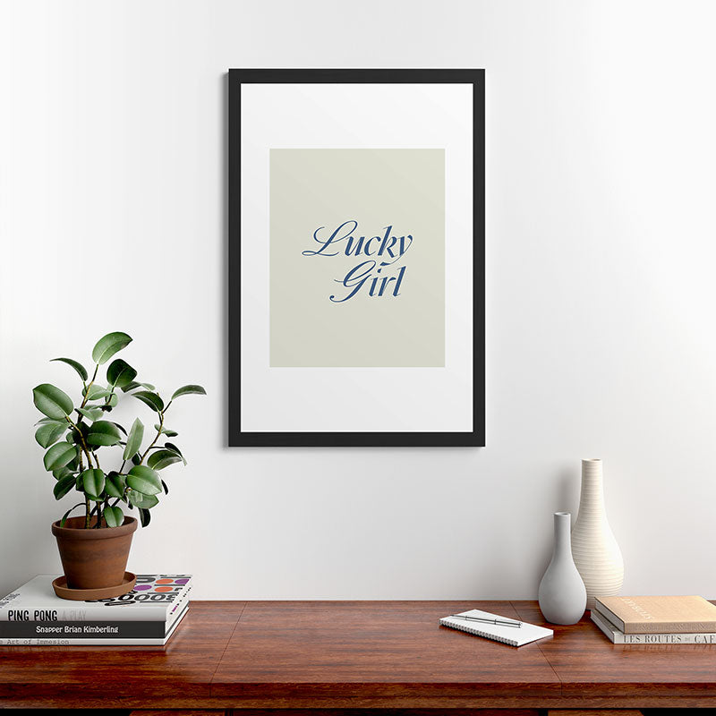 les muses lucky girl Framed Art Print